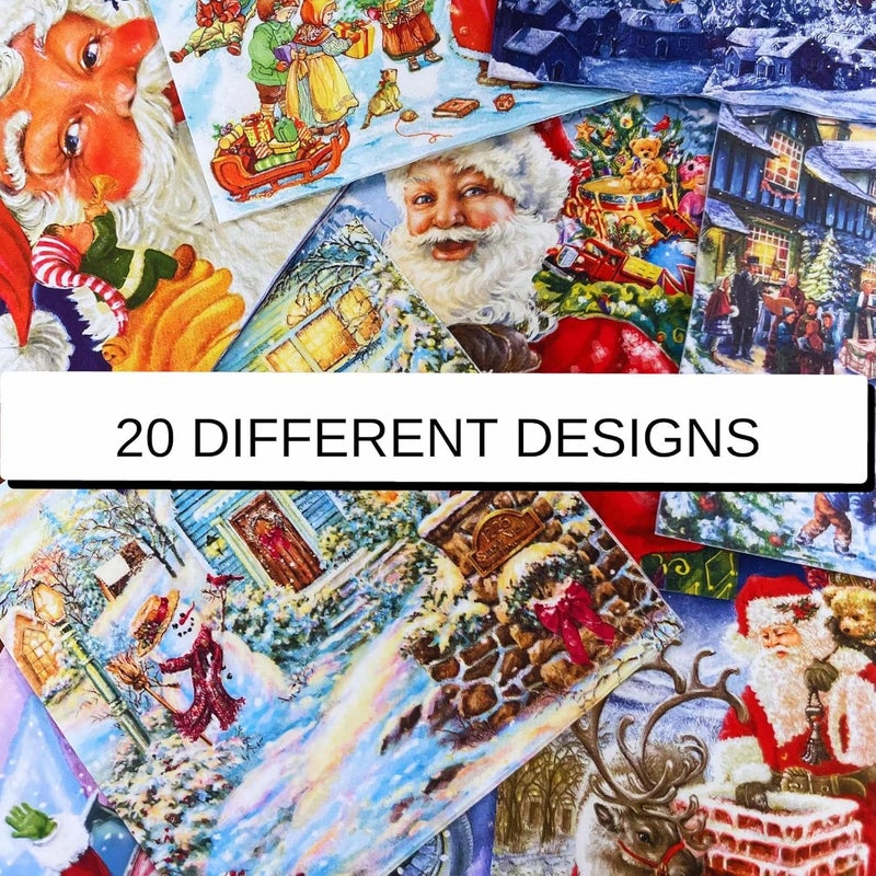 Keep Unique Mystery Pack Decoupage Paper Napkins, 20-ct Assorted Surprise Napkins, Decorative Napkins Christmas for Art Craft Junk Journal, 20 Different Designs - Image 4